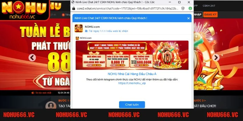 Người chơi có thể liên hệ NOHU666 trong nhiều trường hợp