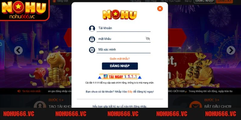 Đăng nhập NOHU666 chỉ qua 3 bước dễ dàng